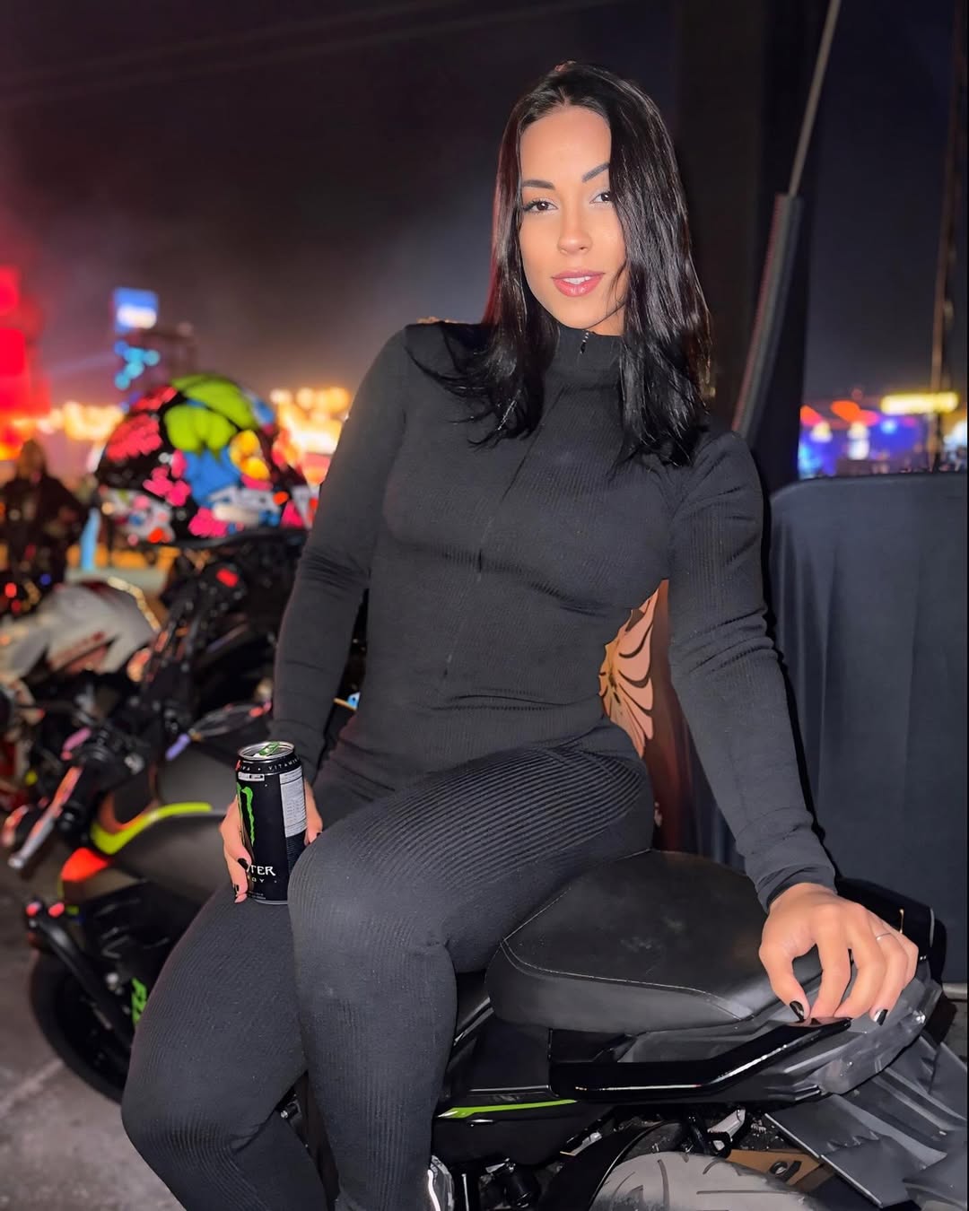 Karla Nogueira poses on her motorcycle, dated July 31, 2024 | Source: Instagram/karla_nogueiira