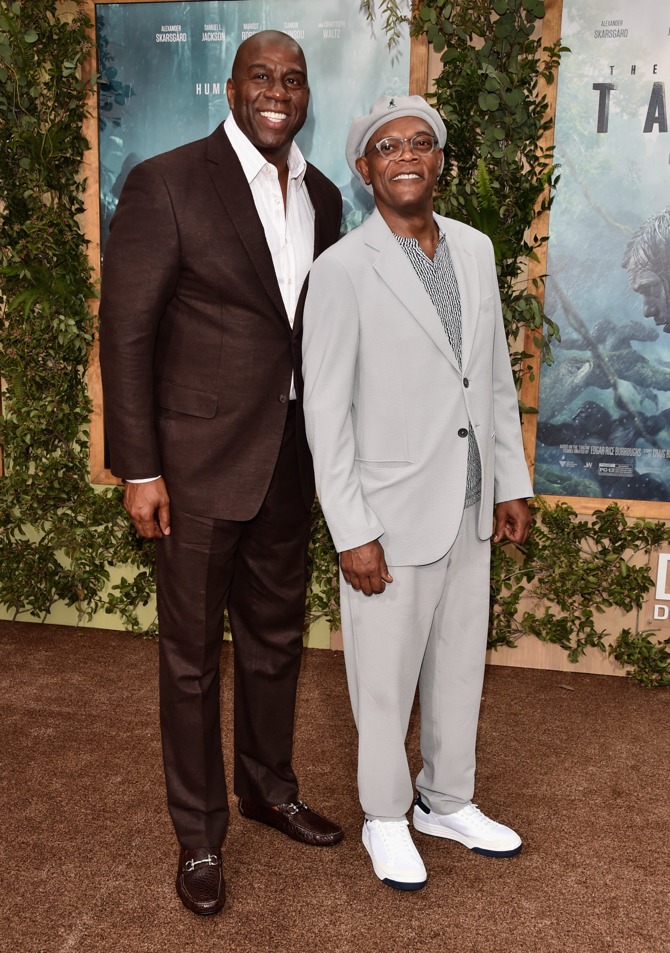 Magic Johnson & Samuel L. Jackson at the premiere of "The Legend of Tarzan" on June 27, 2016 in California | Photo: Getty Images