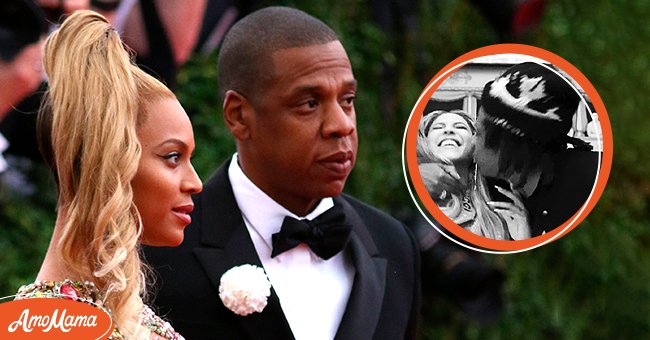 Beyoncé and husband Jay-Z at the Met Gala in 2015 Inset: Beyoncé and Jay-Z during his 52nd birthday party in Vegas. | Source: Getty Images/ Instagram/Beyonc