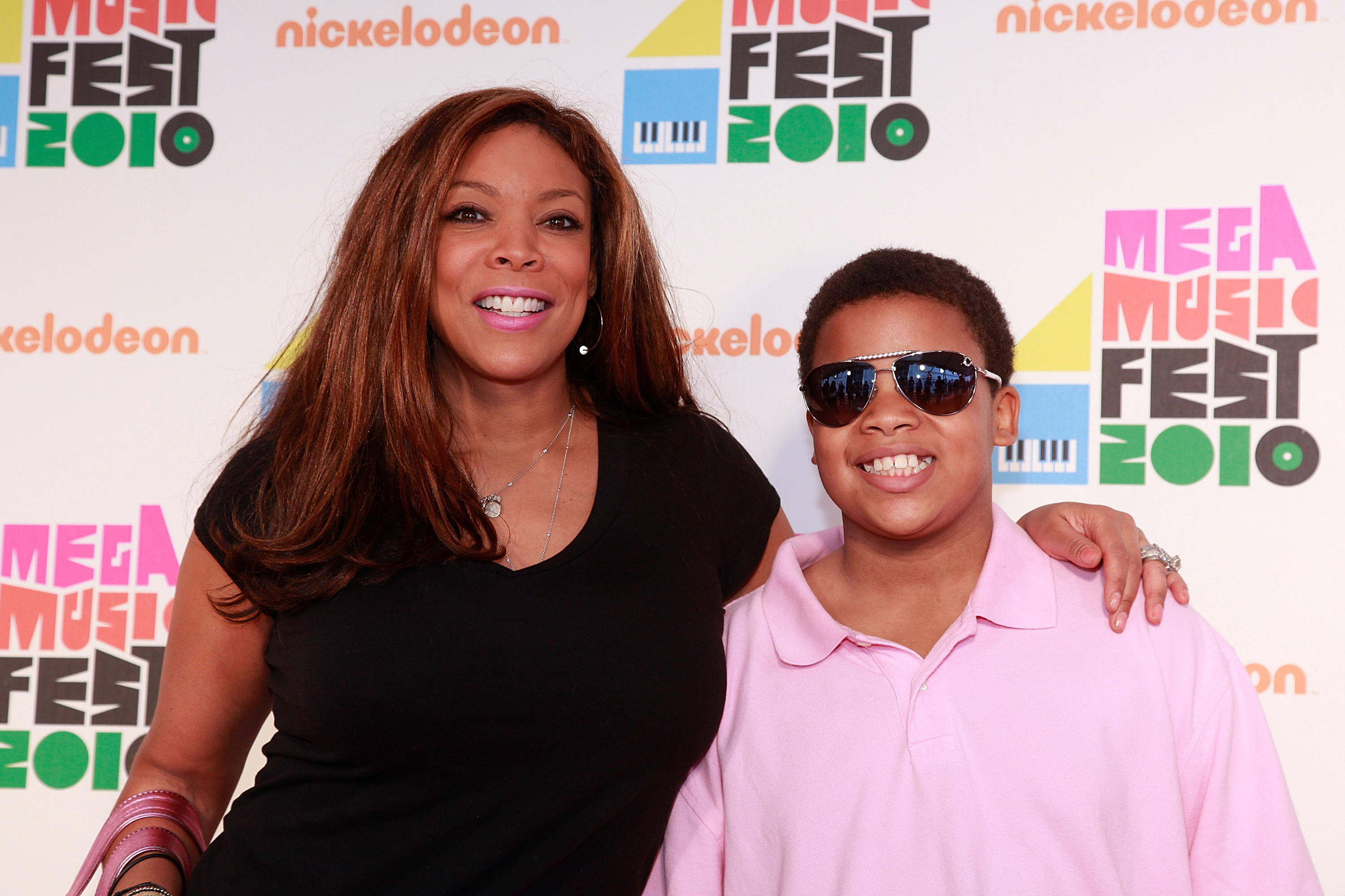 Wendy Williams and her son Kevin Hunter, Jr. at the Nickelodeon Mega Music Fest on May 22, 2010, in the Brooklyn borough of New York City | Source: Getty Images