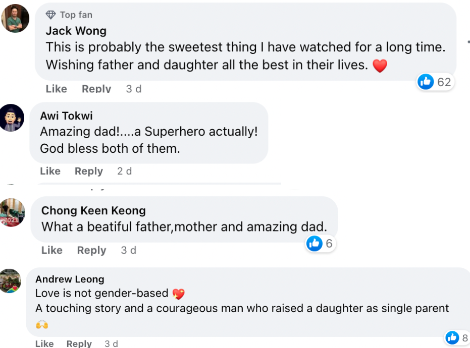 People's comments on the touching story. | Source: Facebook.com/TheStoly