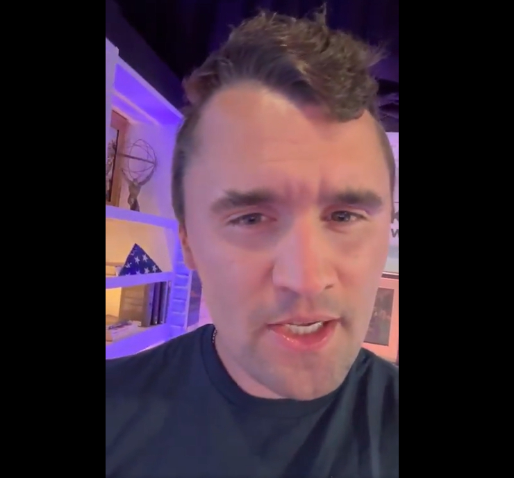 A screenshot of Charlie Kirk from a video he shared on May 8, 2025. | Source: x/charliekirk11