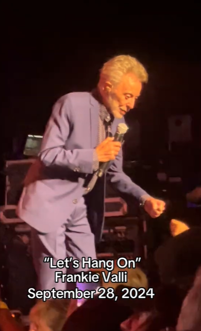 Frankie Valli performing at the MGM National Harbor, from a fan video posted on October 3, 2024 | Source: TikTok/rtthebest1