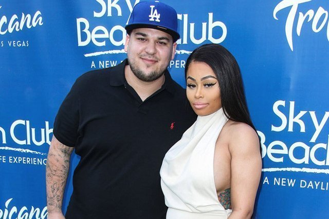  Rob Kardashian and Blac Chyna at the Sky Beach Club at the Tropicana Las Vegas.| Photo:Getty Images