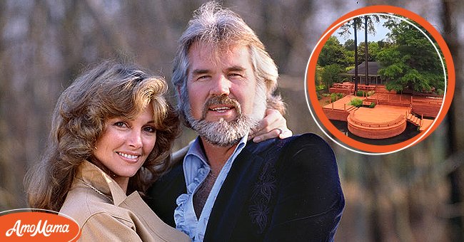 Picture of country singer, Kenny Rogers and Marianne Gordon [left]. A view of Kenny Roger's $3.5m Georgia farm [right] | Photo: Getty Images || YouTube/Beaver Dam Farms