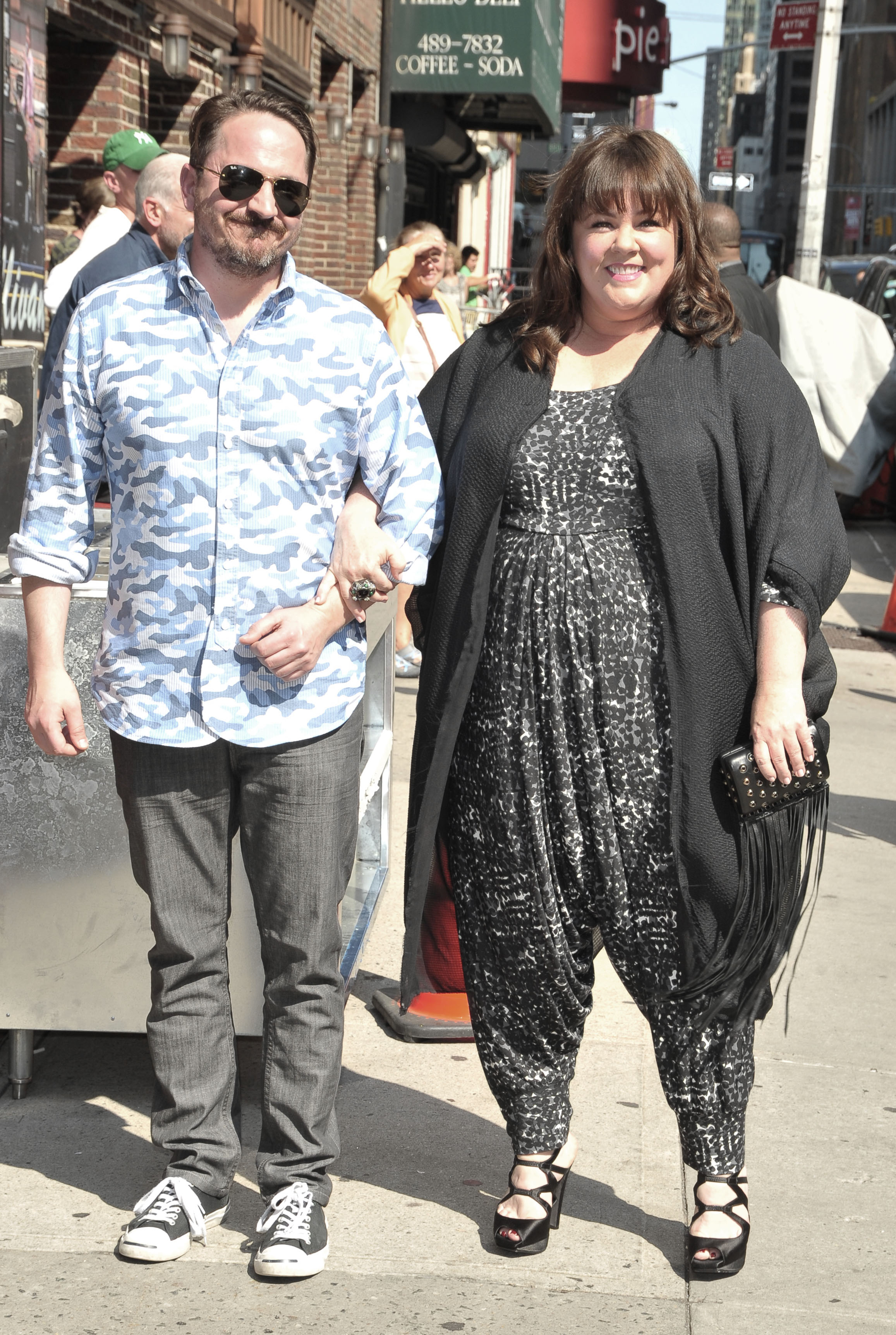 Actors Ben Falcone and Melissa McCarthy are seen on June 24, 2014, in New York City. | Source: Getty Images