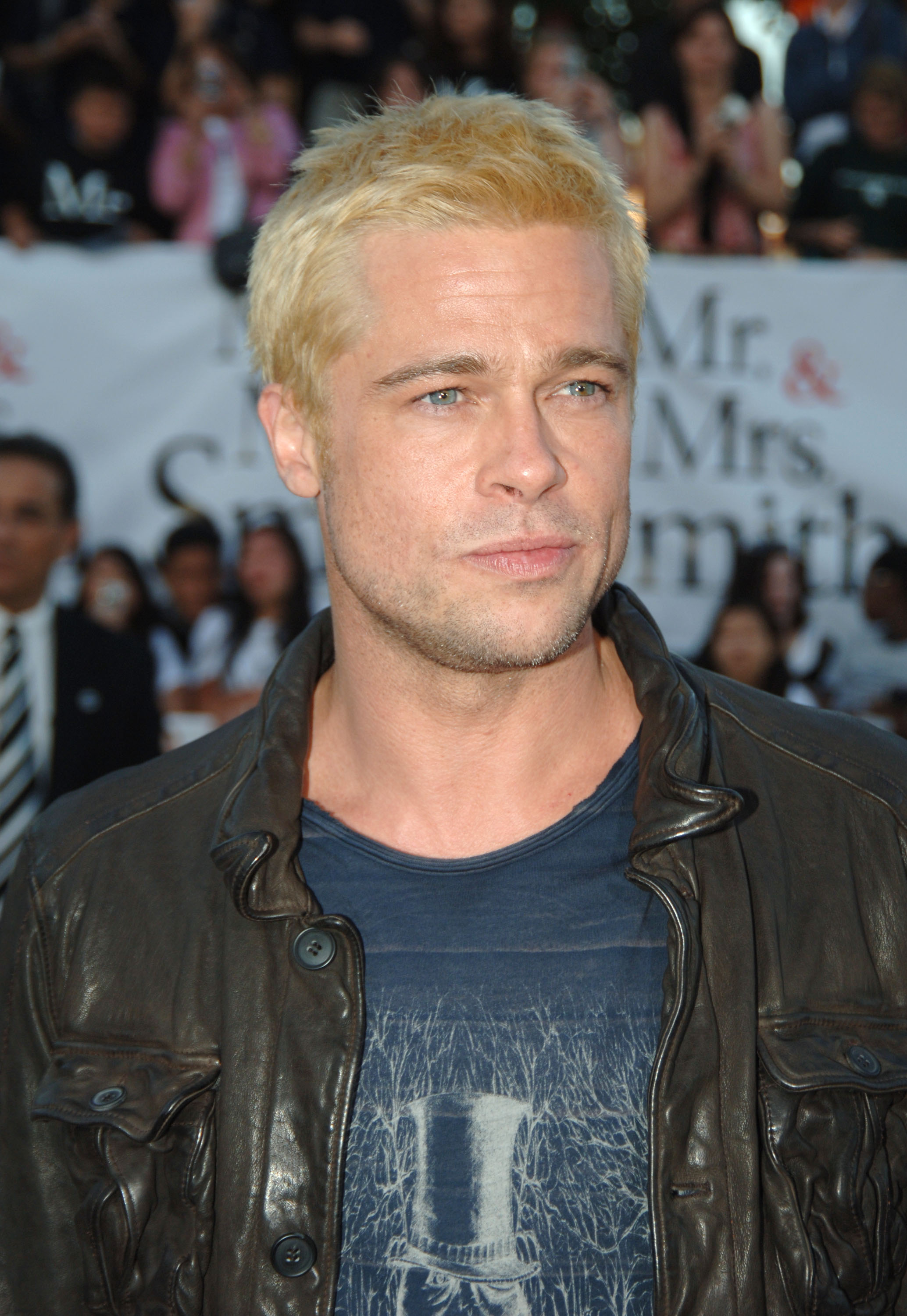 Brad Pitt during "Mr. & Mrs. Smith" Los Angeles premiere at Mann's Westwood in Westwood, California on June 7, 2005. | Source: Getty Images