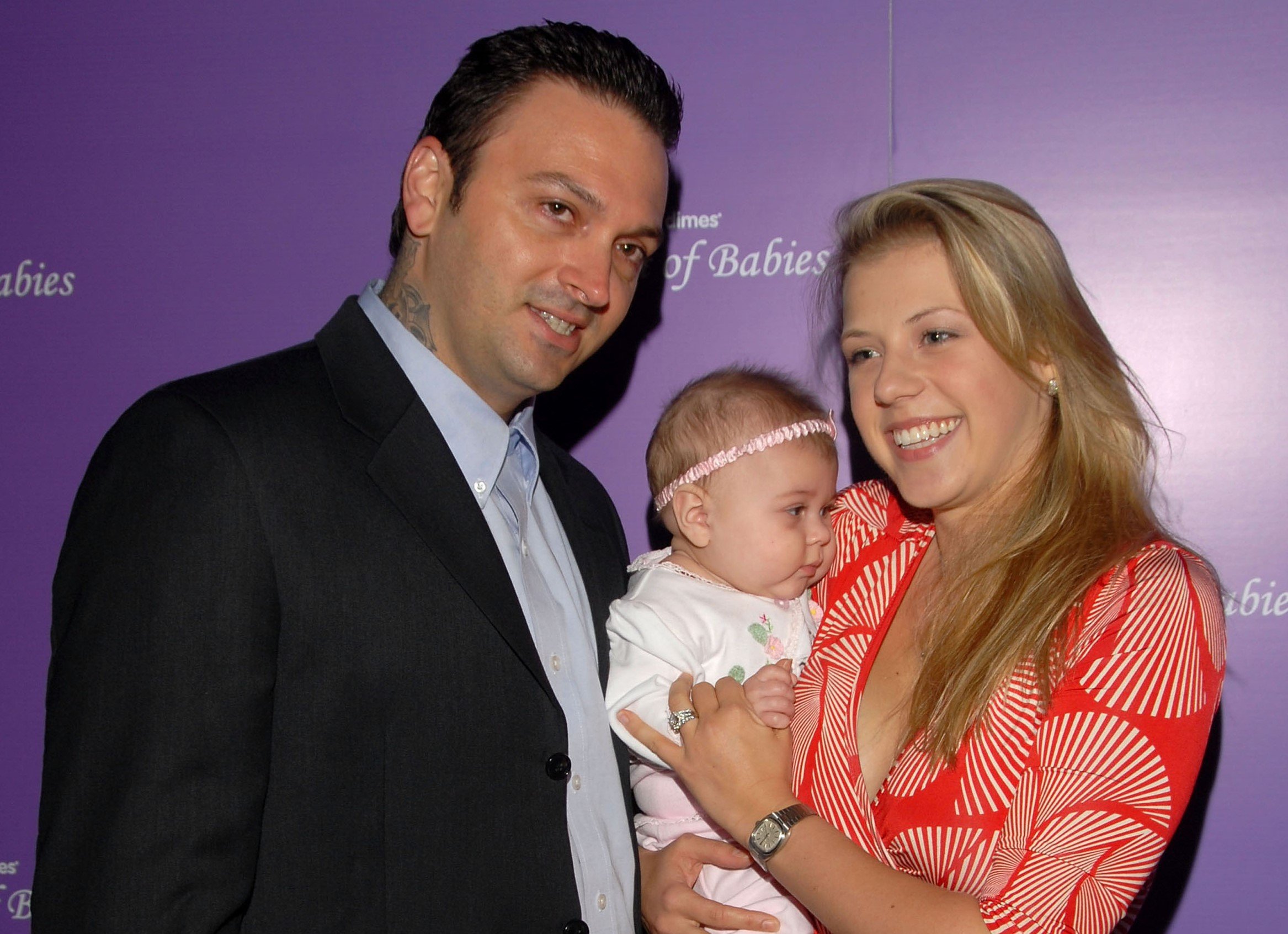 Cody Herpin, Jodie Sweetin and daughter Zoie at the "Celebration of Babies" silent auction and luncheon in 2008 in Beverly Hills. | Source: Getty Images