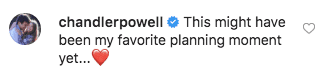 Chandler Powell's comment on Bindi Irwin's post on Instagram. | Photo: instagram.com/bindisueirwin