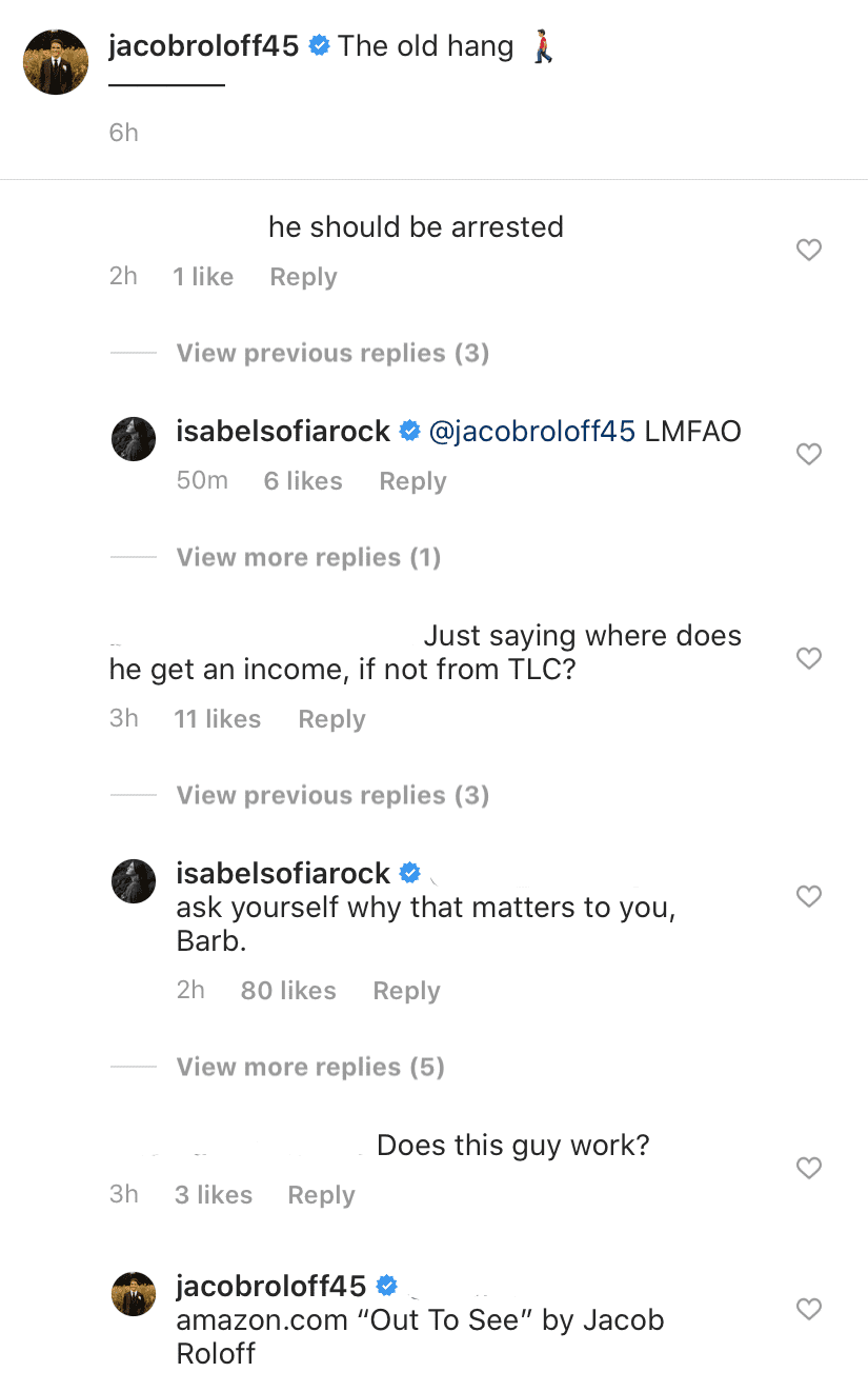 A screenshot of fans' comments on Jacob Roloff's post on Instagram. | Photo: Instagram.com/jacobroloff45