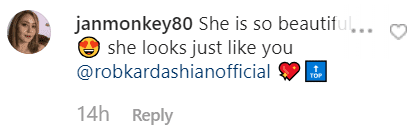 A fans' comment from Rob Kardashian's post. | Photo: instagram.com/robkardashianofficial