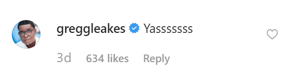 Gregg Leakes's comment on NeNe's Instagram post | Source: instagram/neneleakes