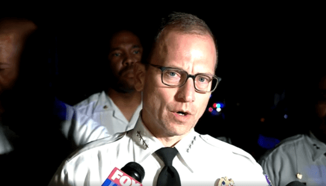 Prince George's County Police Chief Hank Stawinski addressing the media at the scene of the shooting, in Maryland | Photo: CNN