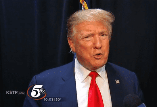Donald Trump being interviewed by a KSTP reported | Photo: KSTP