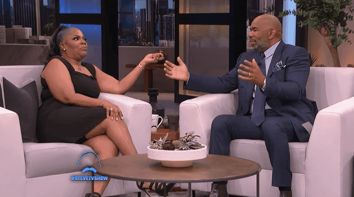 Mo'Nique and Steve Harvey had an intense conversation on the show. | Soure: YouTube/Steve TV Show