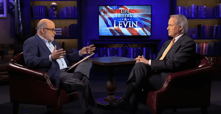 L.Lin Wood and Mark Levi during "Life, Liberty & Levin" | Photo: Fox News