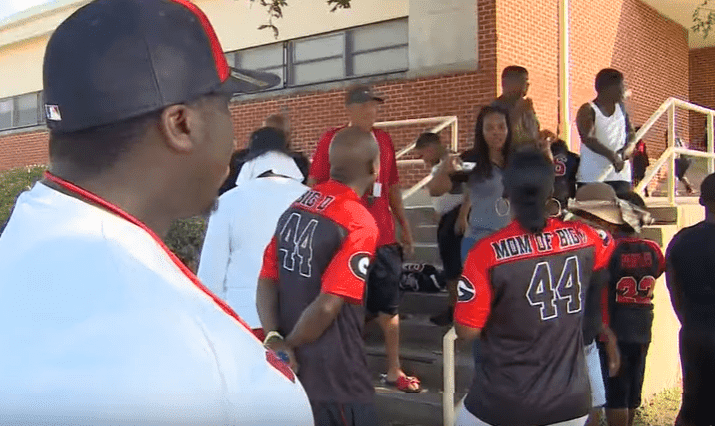 Some of the parents and coaches at Eastern Hills High School's football field | Photo: WFAA