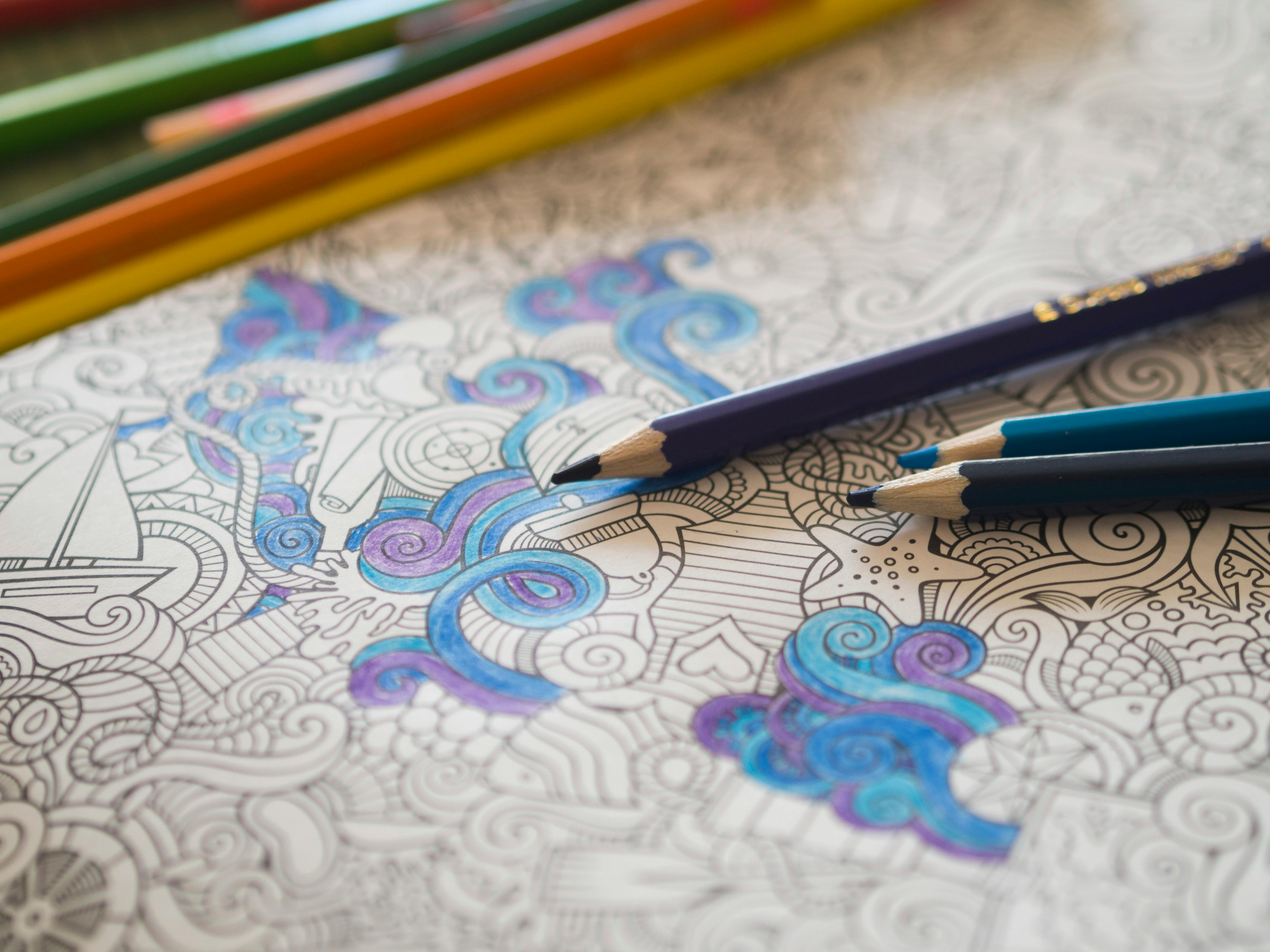An adult coloring book page | Source: Pexels