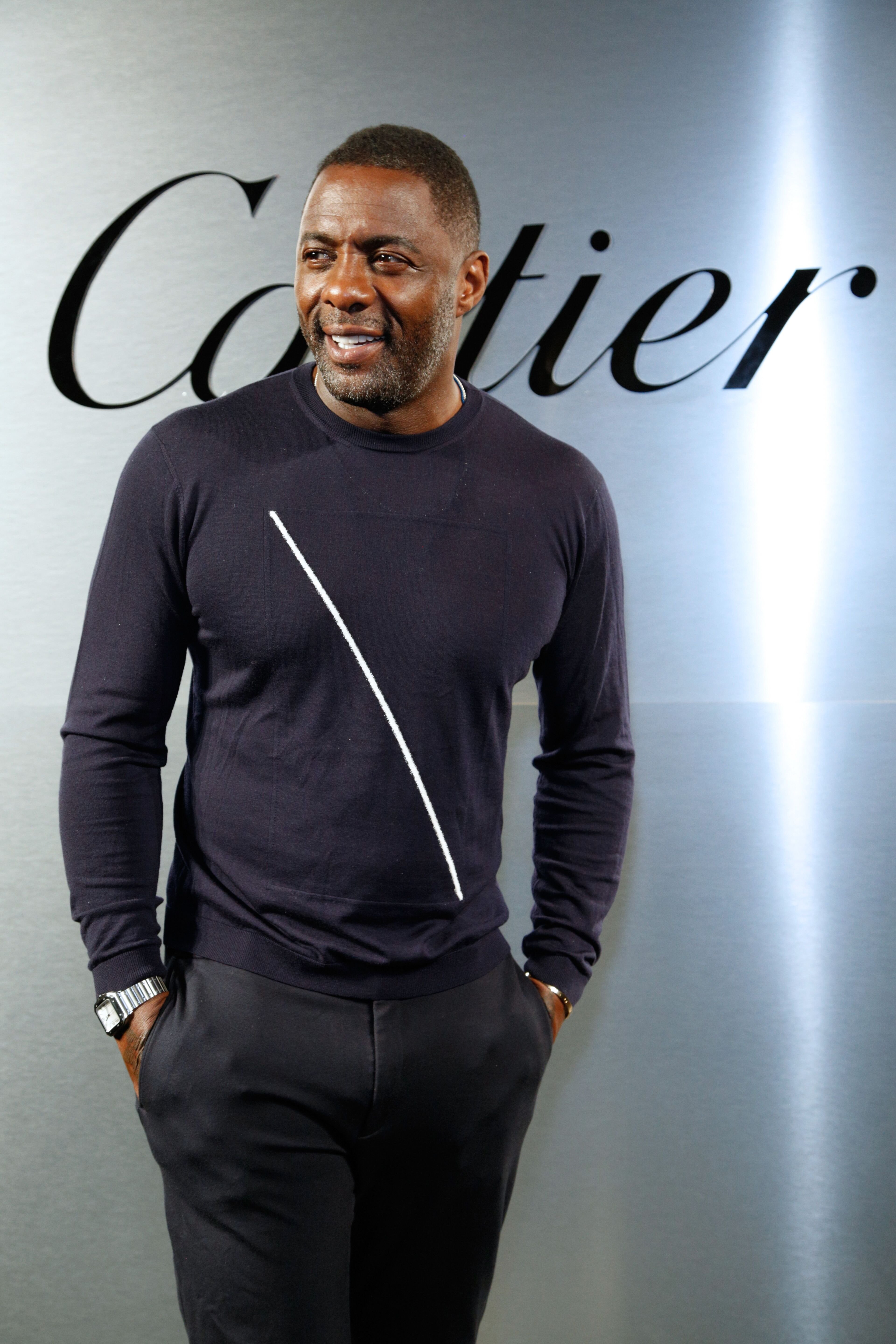  Idris Elba attends Cartier celebration of the launch of Santos de Cartier Watch at Pier 48 on April 5, 2018 | Photo: Getty Images