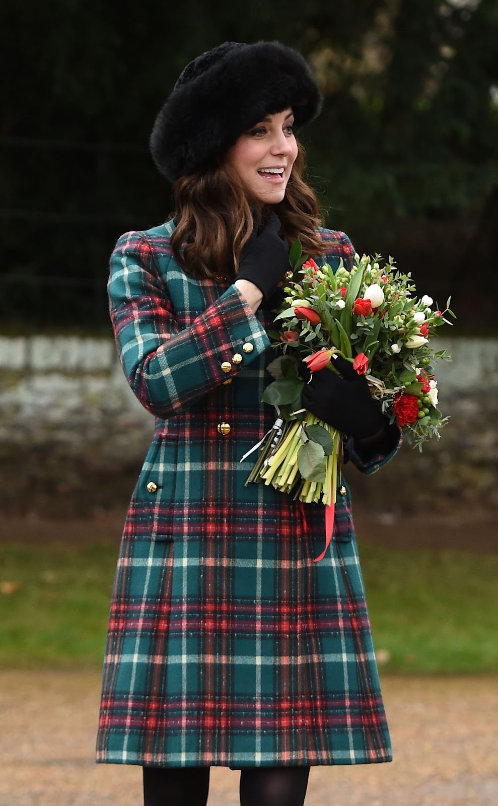 Catherine, Princess of Wales, leaving the Christmas Day morning church service at St. Mary Magdalene Church on December 25, 2017, in Sandringham, England. | Source: Getty Images