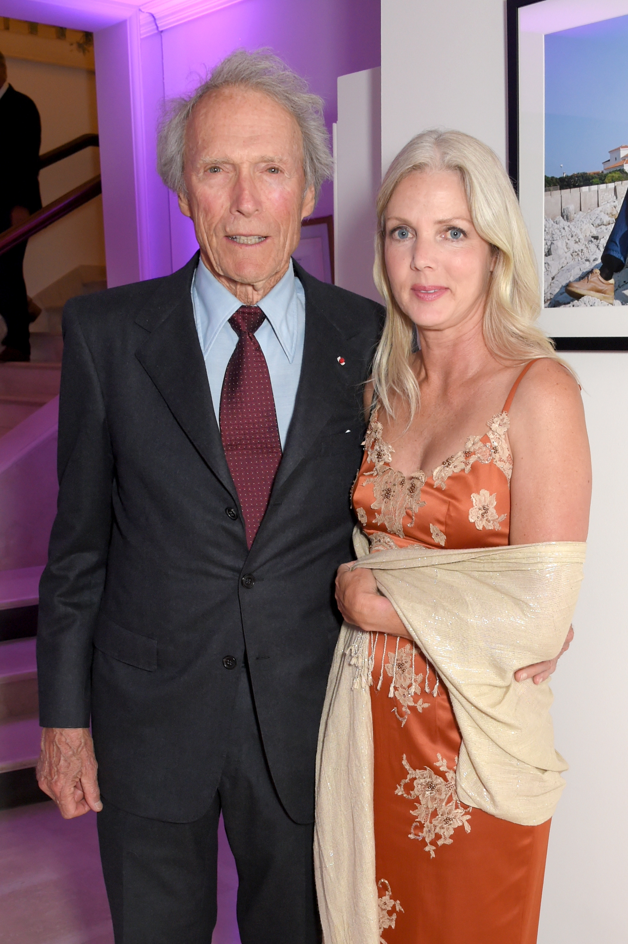 Clint Eastwood and Christina Sandera at Hotel du Cap-Eden-Roc on May 20, 2017 in Cap d'Antibes, France | Source: Getty Images