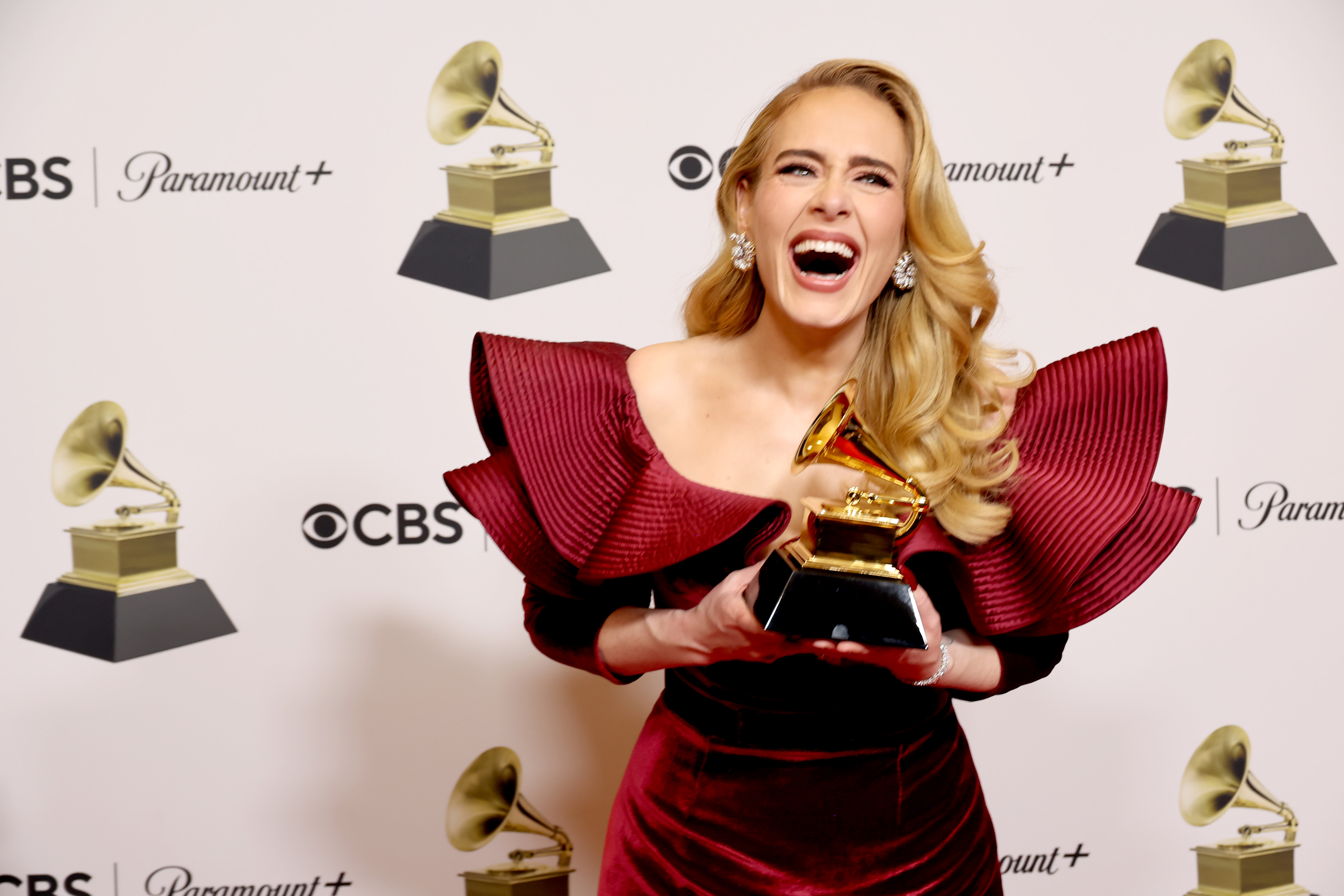 Adele during the 65th GRAMMY Awards in Los Angeles, California on February 05, 2023 | Source: Getty Images