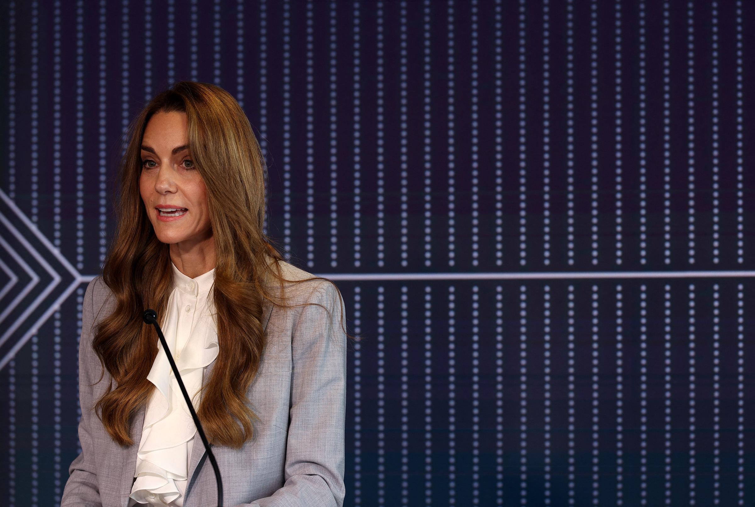 The Princess of Wales delivering her speech during the Future Workforce Summit hosted by The Royal Foundation Business Taskforce for Early Childhood on November 18, 2025, in London, England. | Source: Getty Images