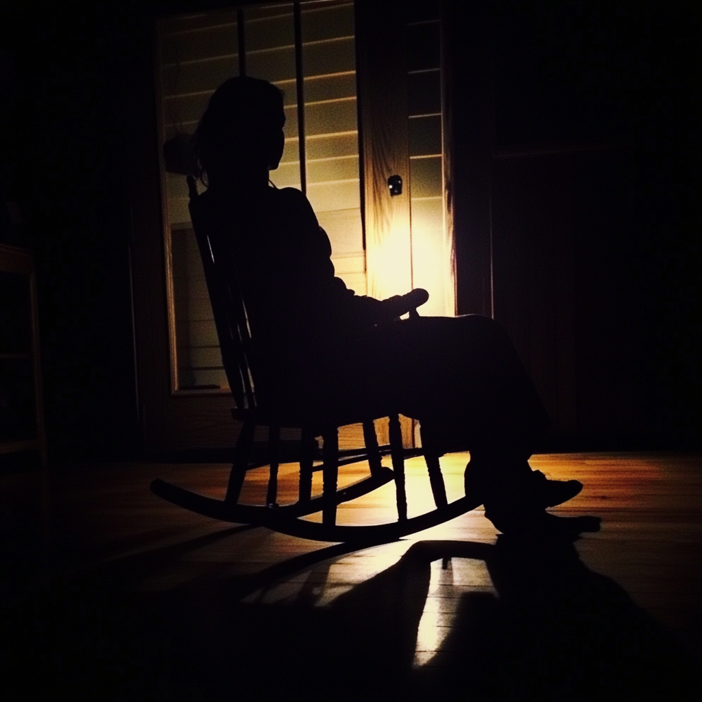 A silhouette of a person sitting on a chair | Source: Midjourney