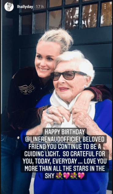 Story de Laeticia Hallyday à l'occasion de l'anniversaire de Line Renaud. | Photo : Instagram