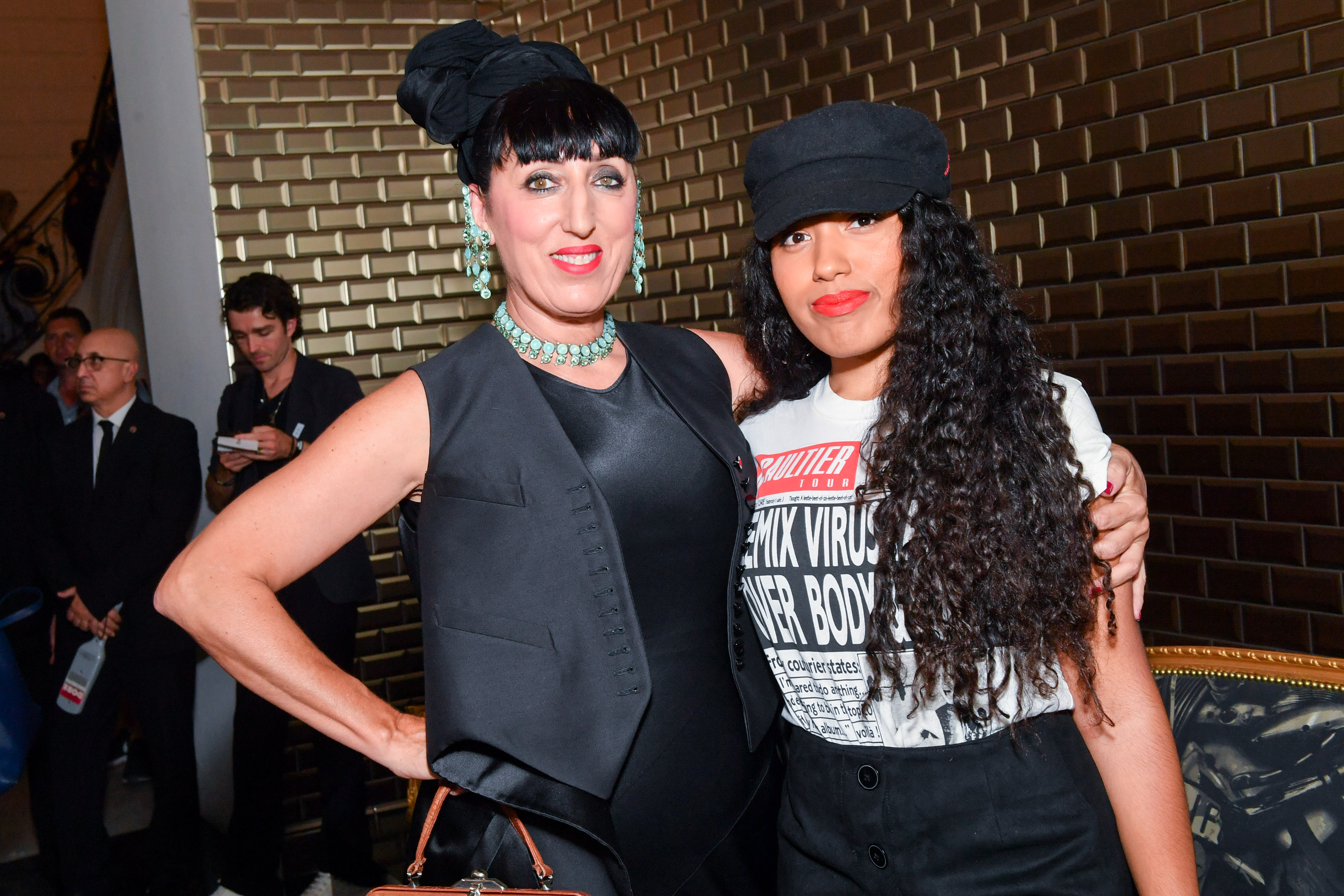 Rossy de Palma and Luna Garcia at the Jean-Paul Gaultier Haute Couture Fall/Winter 2018-2019 show as part of Haute Couture Paris Fashion Week on July 4, 2018, in Paris, France | Source: Getty Images