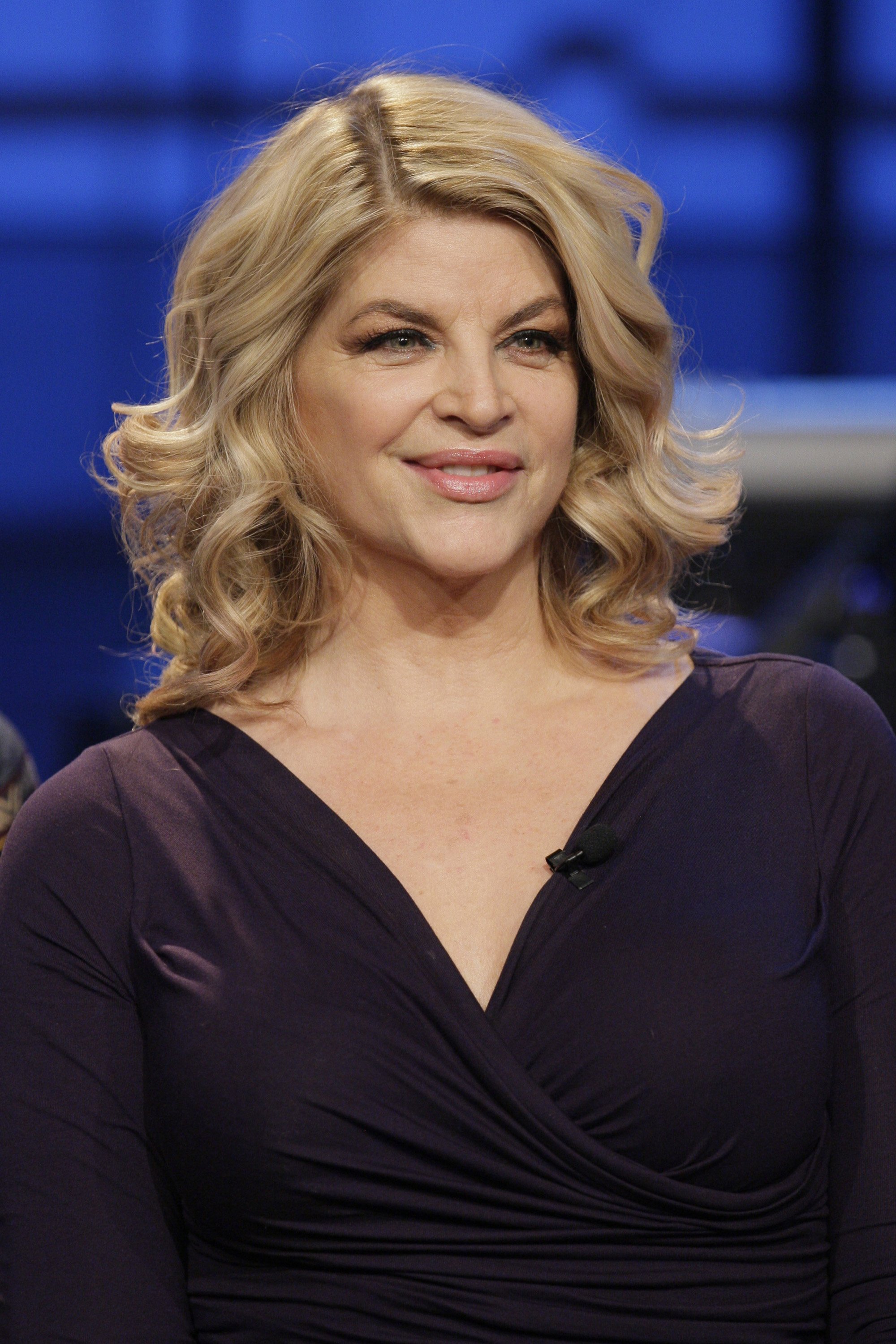 Actress Kirstie Alley on "The Tonight Show with Jay Leno" on December 10, 2013 | Source: Getty Images