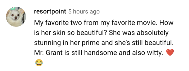 A fan's comment on Andie MacDowell's look at the Oscars on March 12, 2023 | Source: YouTube/imdb