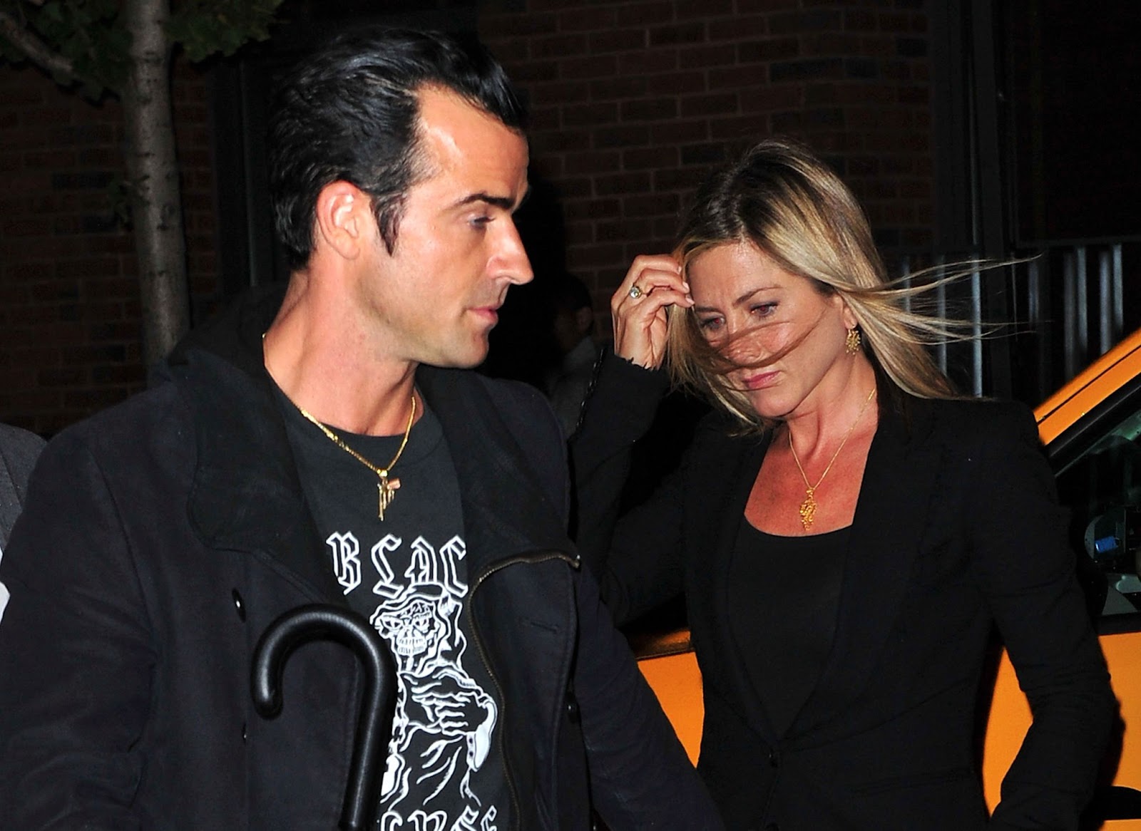 Justin Theroux and Jennifer Aniston at Il Mulino on September 15, 2011, in New York City | Source: Getty Images