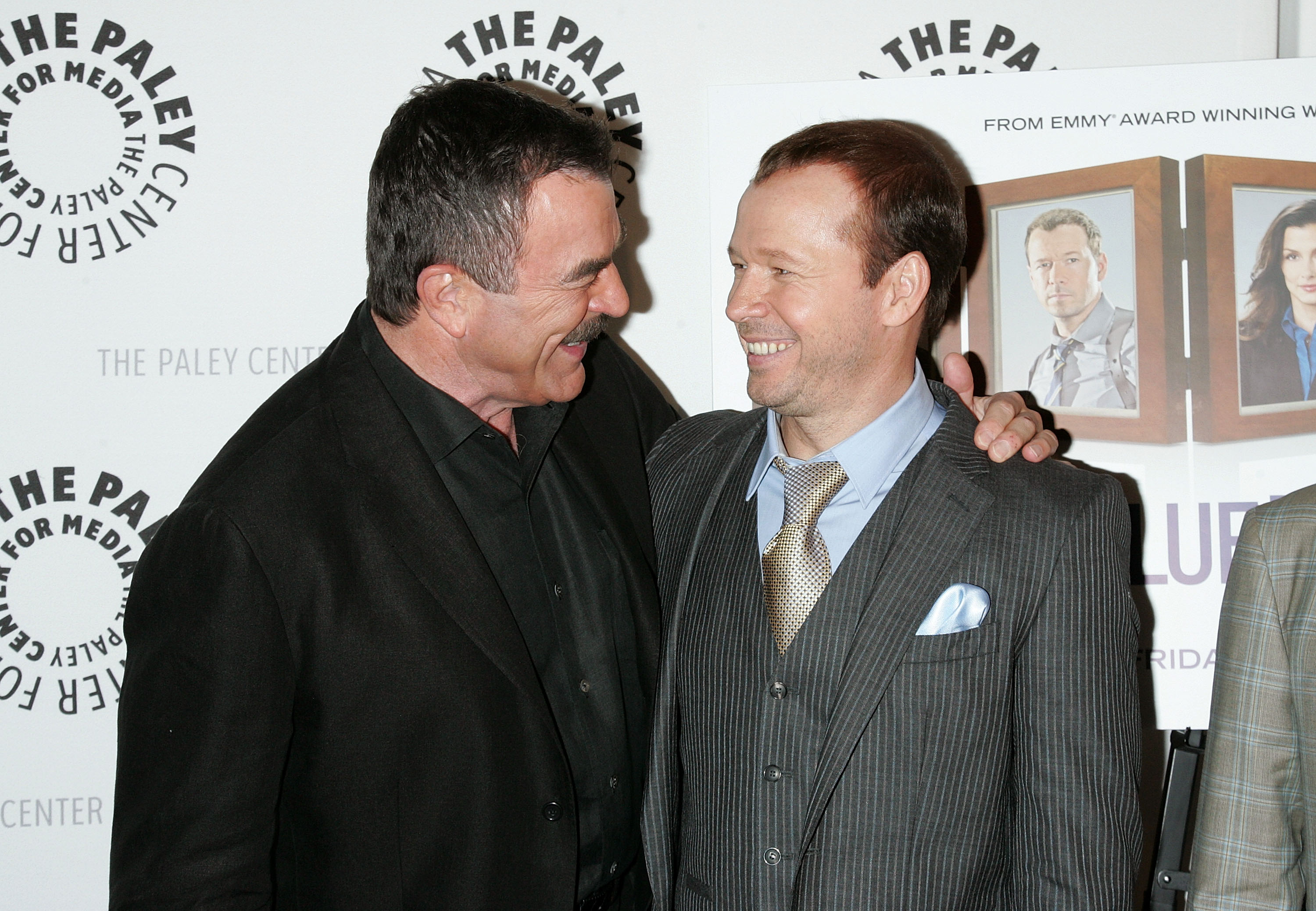 Tom Selleck and Donnie Wahlberg in New York City, New York on September 22, 2010 | Source: Getty Images