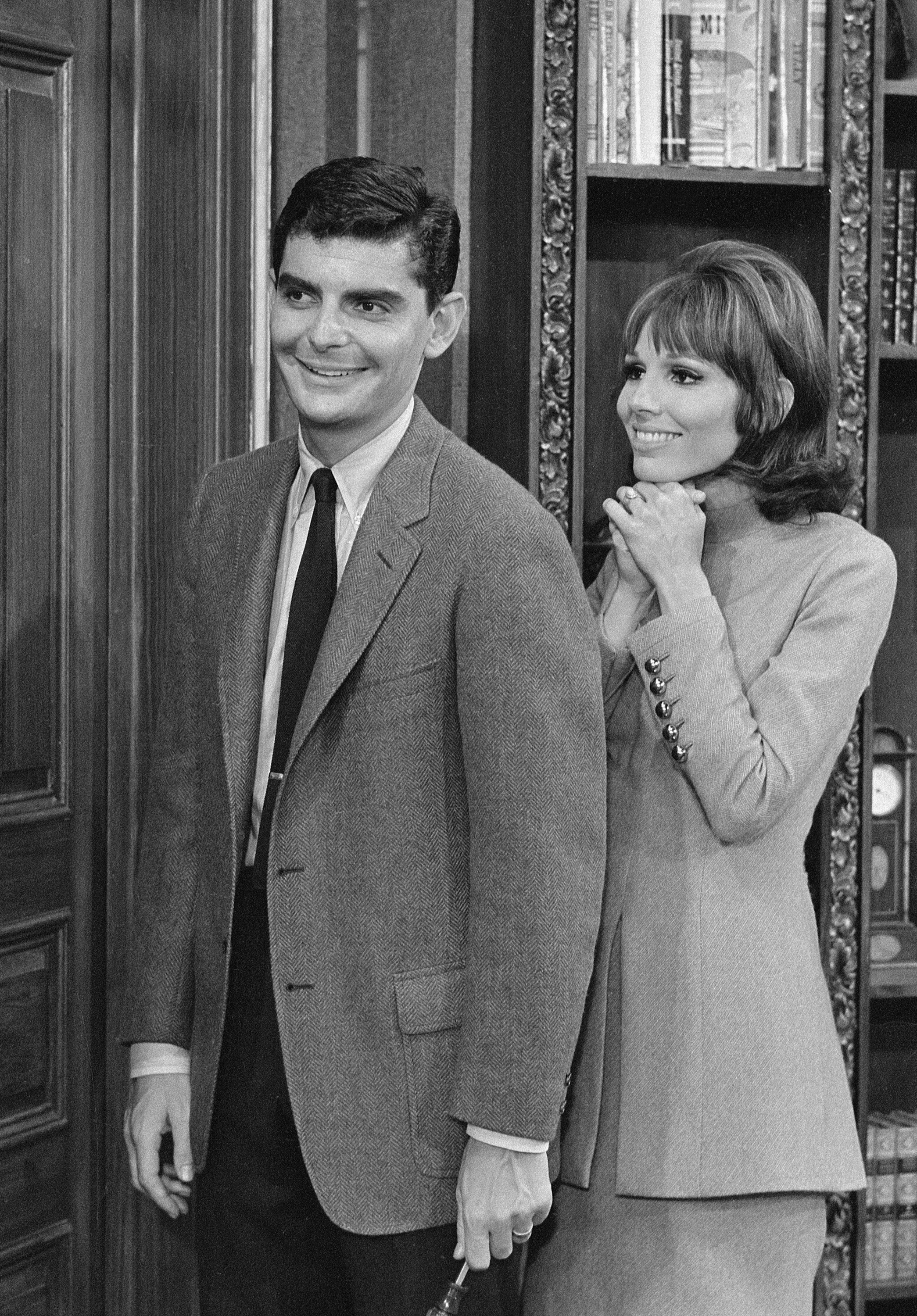 On October 14, 1966, the pair were photographed on the set of "He & She," portraying Dick and Paula Hollister, roles that brought their real-life chemistry to television audiences.