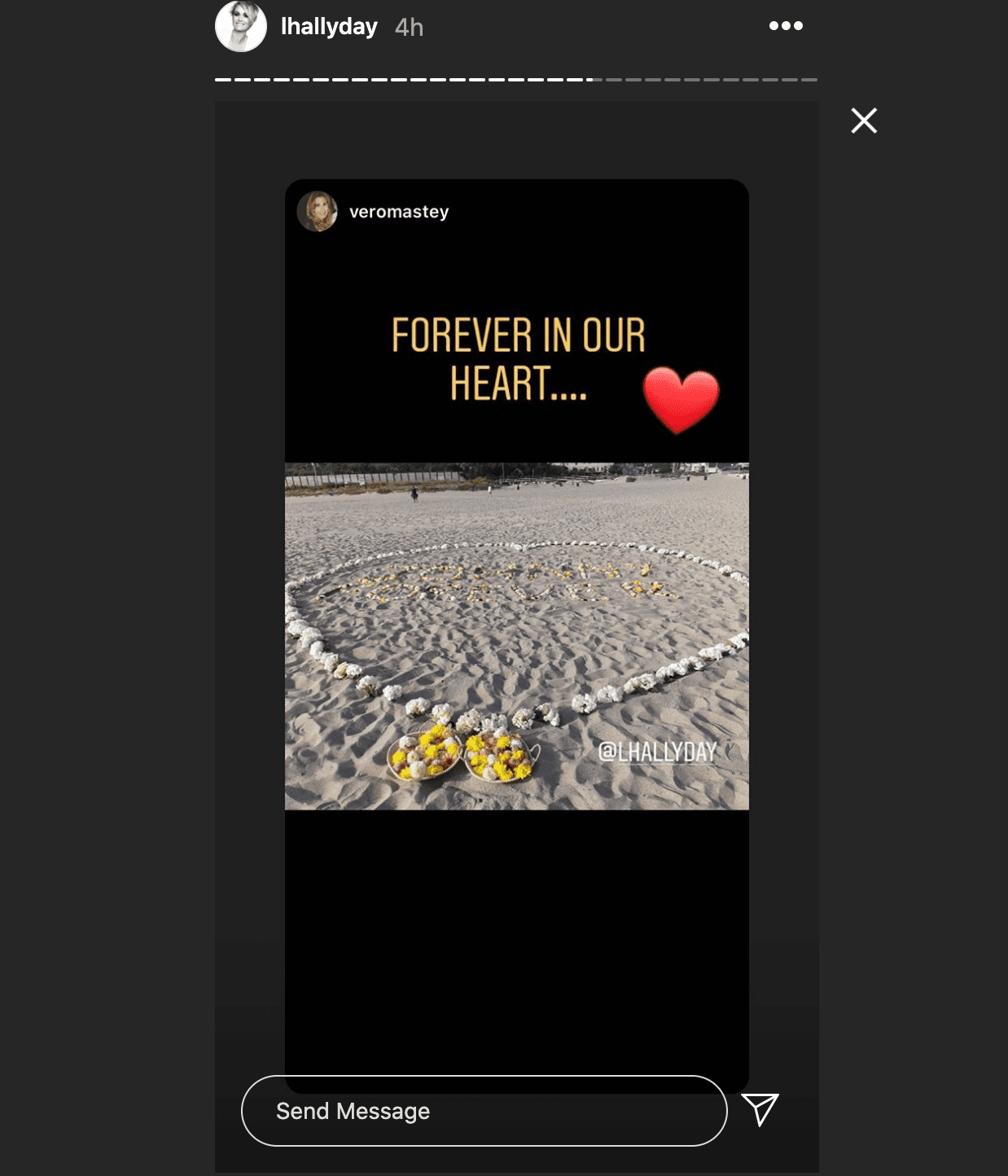 Capture d'écran de la story Instagam de Laeticia Hallyday | Photo : Instagram/lhallyday/