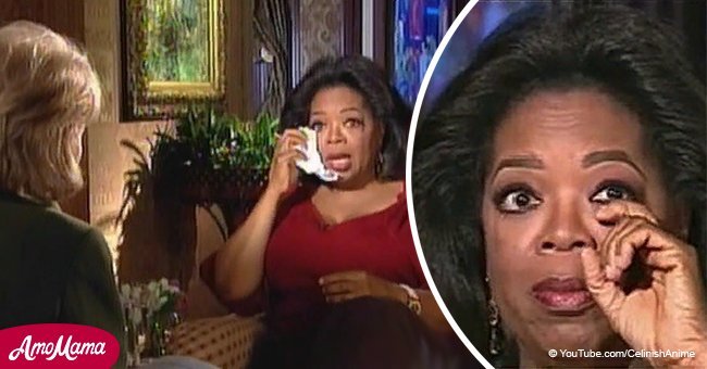 Oprah Winfrey burst into tears during her lifetime interview with Barbara Walters