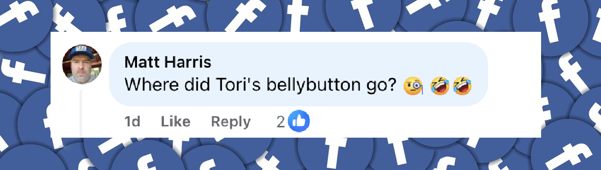 A netizen's comment on Tori Spelling's appearance, posted on October 20, 2024 | Source: Facebook.com/ToriSpelling