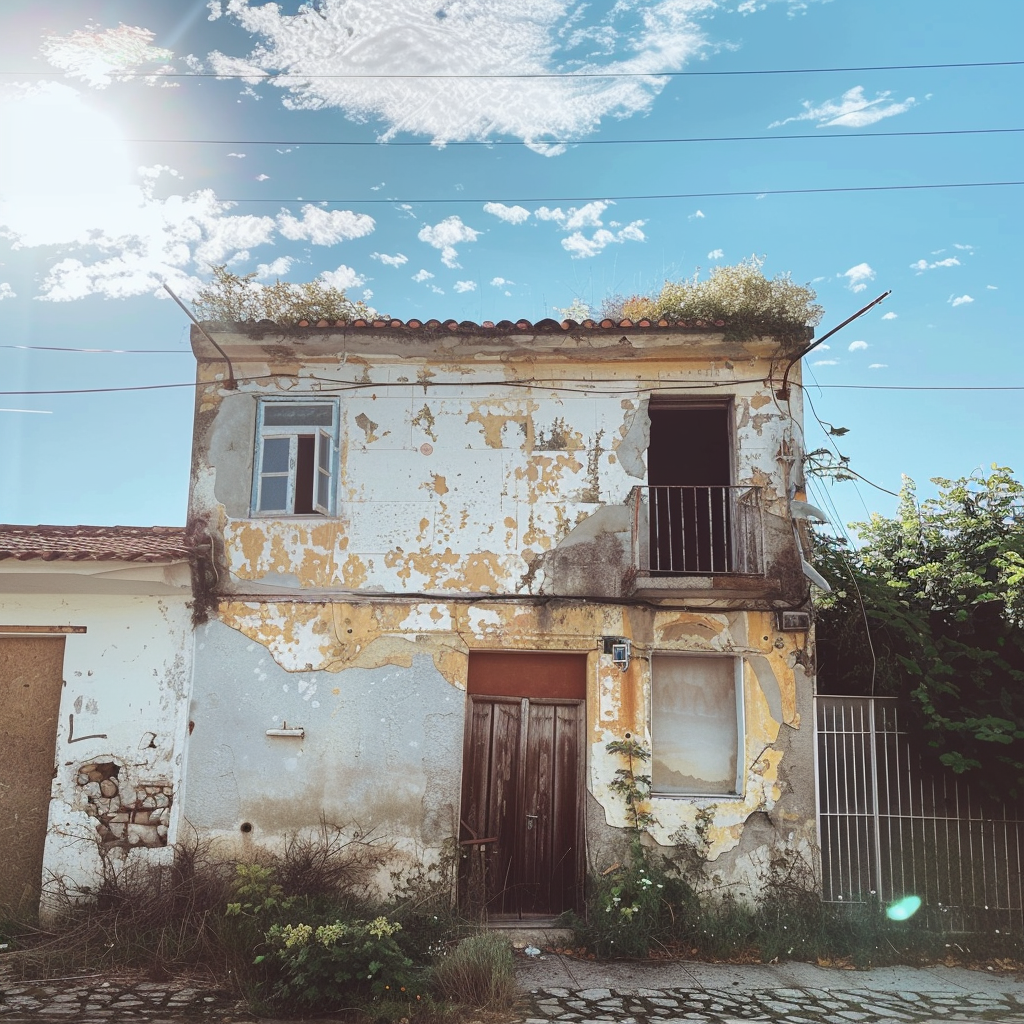A dilapidated and abandoned house | Source: Midjourney
