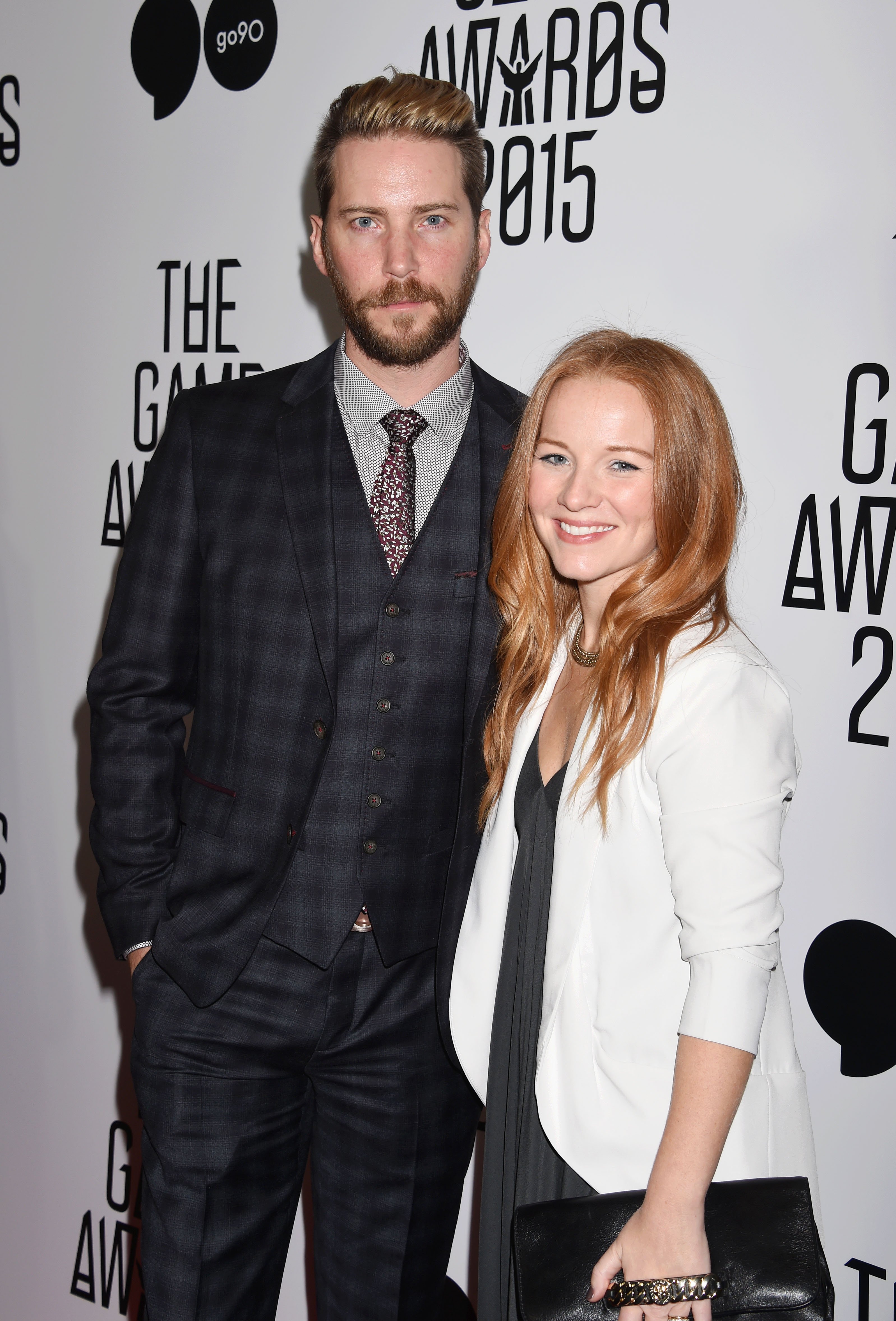 Troy Baker and Pamela Joy Walworth at The Game Awards, hosted at Microsoft Theater in Los Angeles, California, on December 3, 2015. | Source: Getty Images