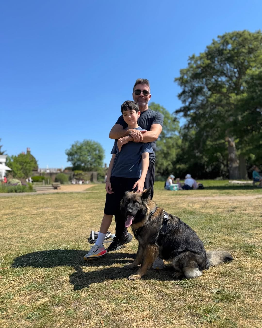 Eric and Simon Cowell from a post dated May 11, 2025. | Source: Instagram/simoncowell