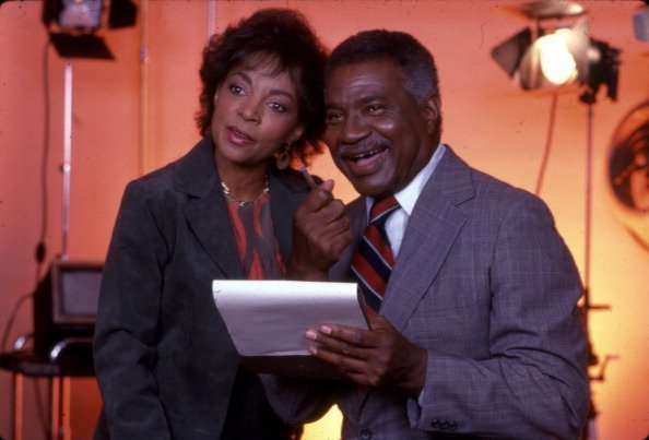Married American actors and Civil Rights activists Ruby Dee and Ossie Davis (1917 - 2005) in a recording studio, New York, New York, 1990s | Photo: Getty Images