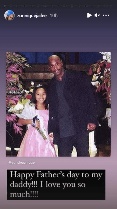 Zonnique Pullins with her biological father, Zonnie Pullins. | Photo: instagram.com/zonniquejailee