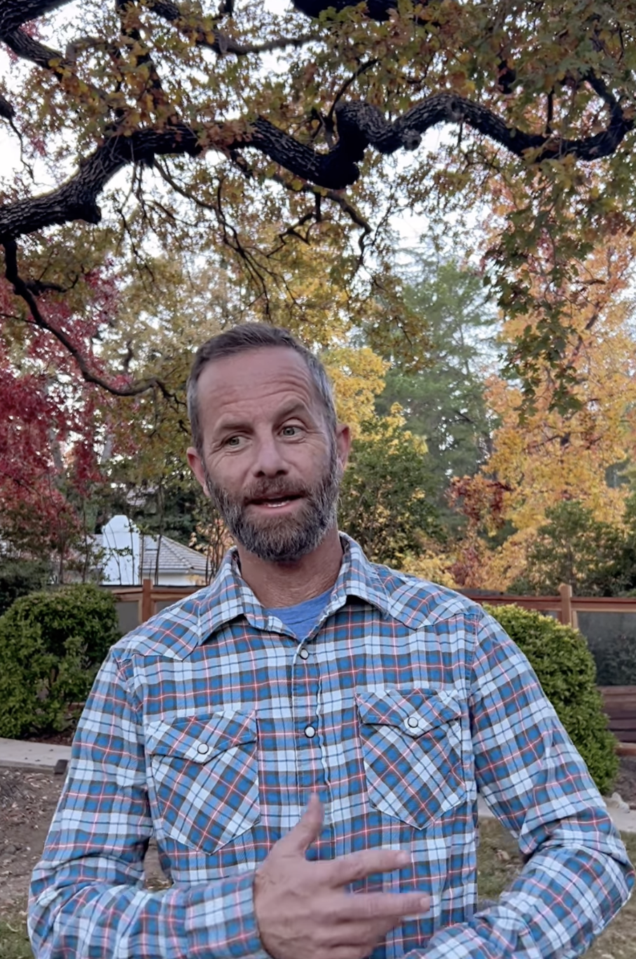 A photo of Kirk Cameron taken from a video posted on November 26, 2024 | Source: Instagram/kirkcameronofficial /iheartchm