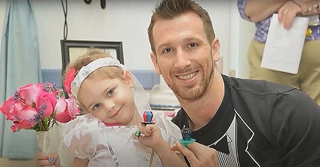 Ein vierjähriges Mädchen, das gegen Krebs kämpft, feiert im Krankenhaus ihre Traumhochzeit. | Quelle: Youtube.com/CBS News