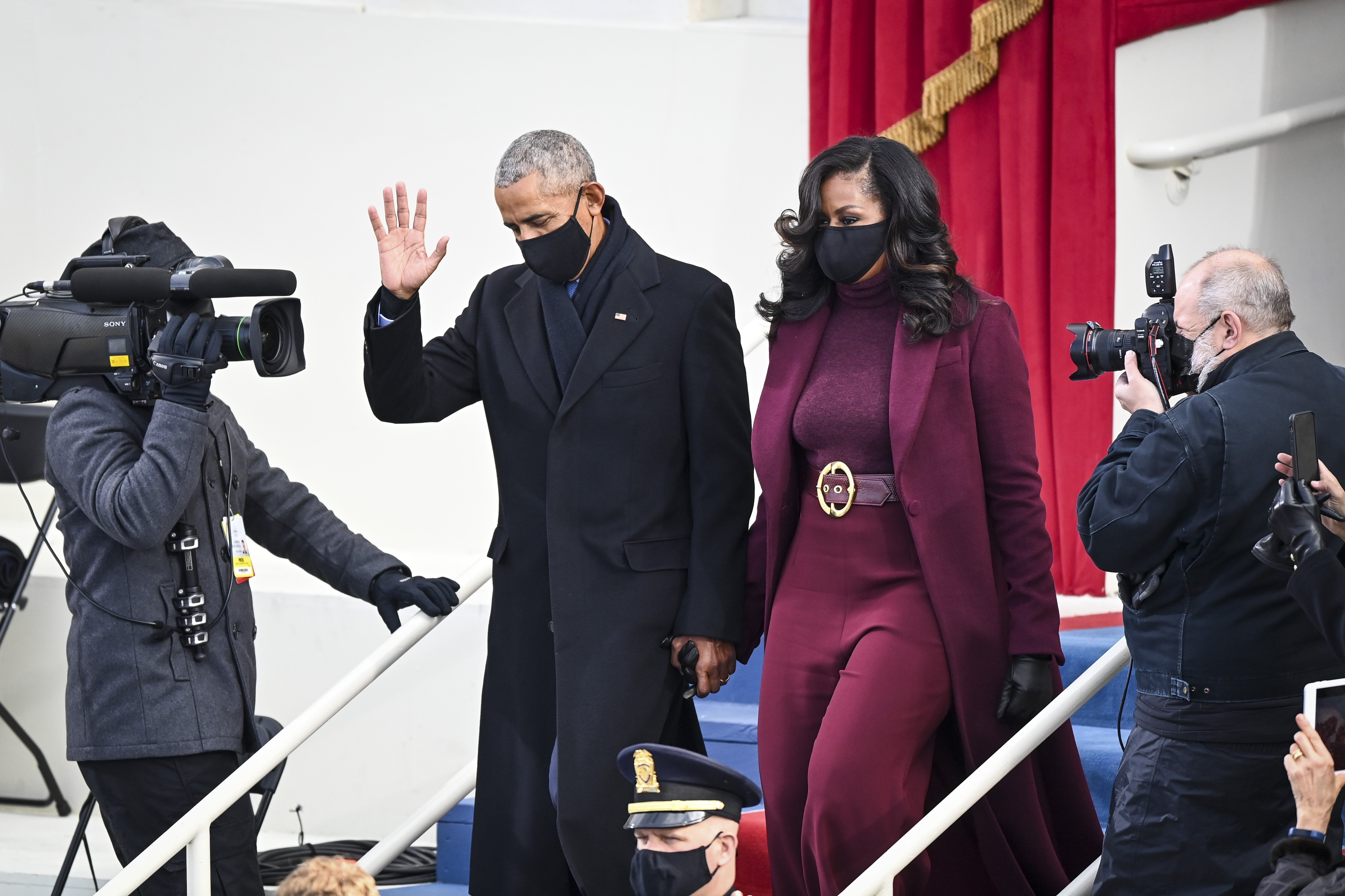 Barack Obama y Michelle Obama en la 59ª inauguración presidencial, el 20 de enero de 2021 en el Capitolio de los Estados Unidos en Washington, DC. | Foto: Getty Images