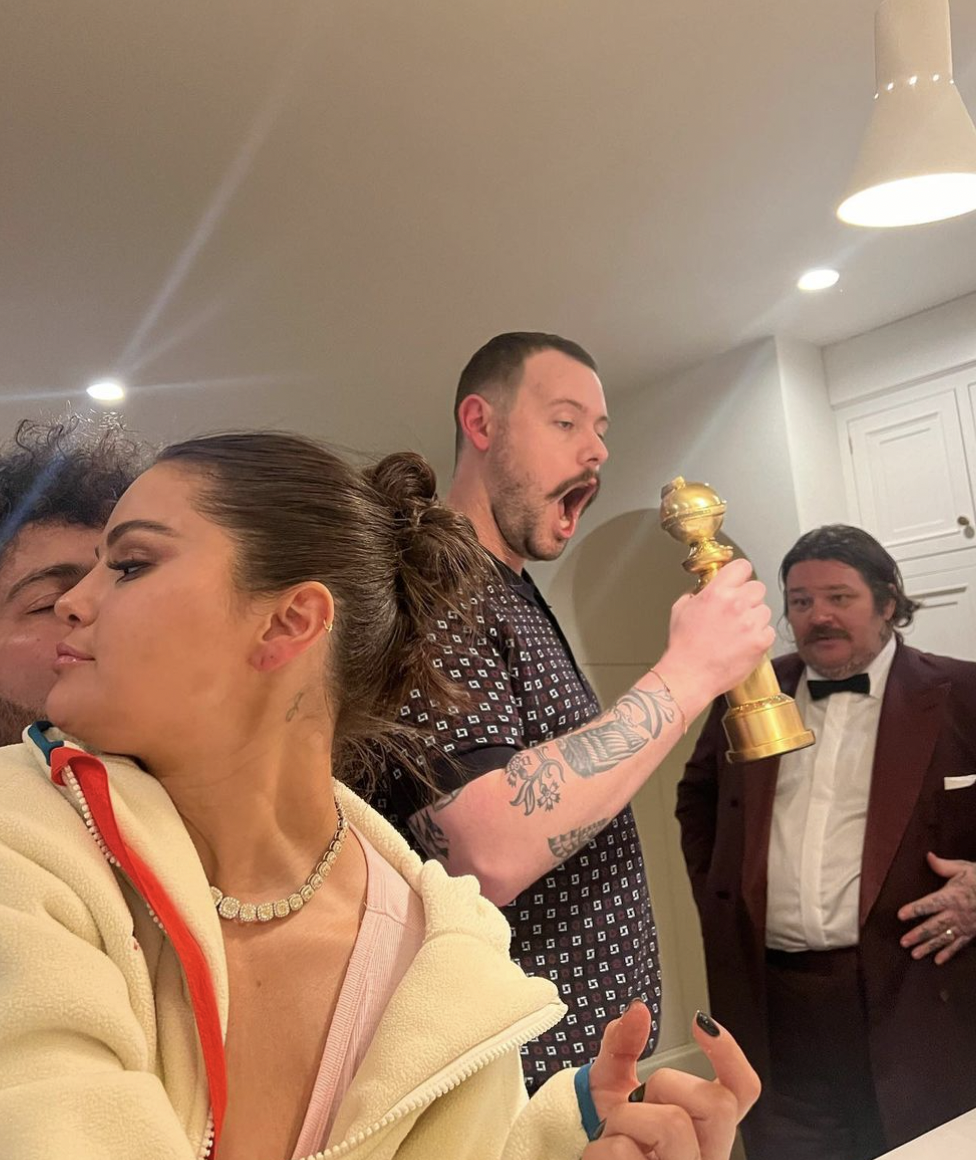 Benny Blanco and Selena Gomez pictured with unidentified individuals, dated February 13, 2024 | Source: Instagram/selenagomez