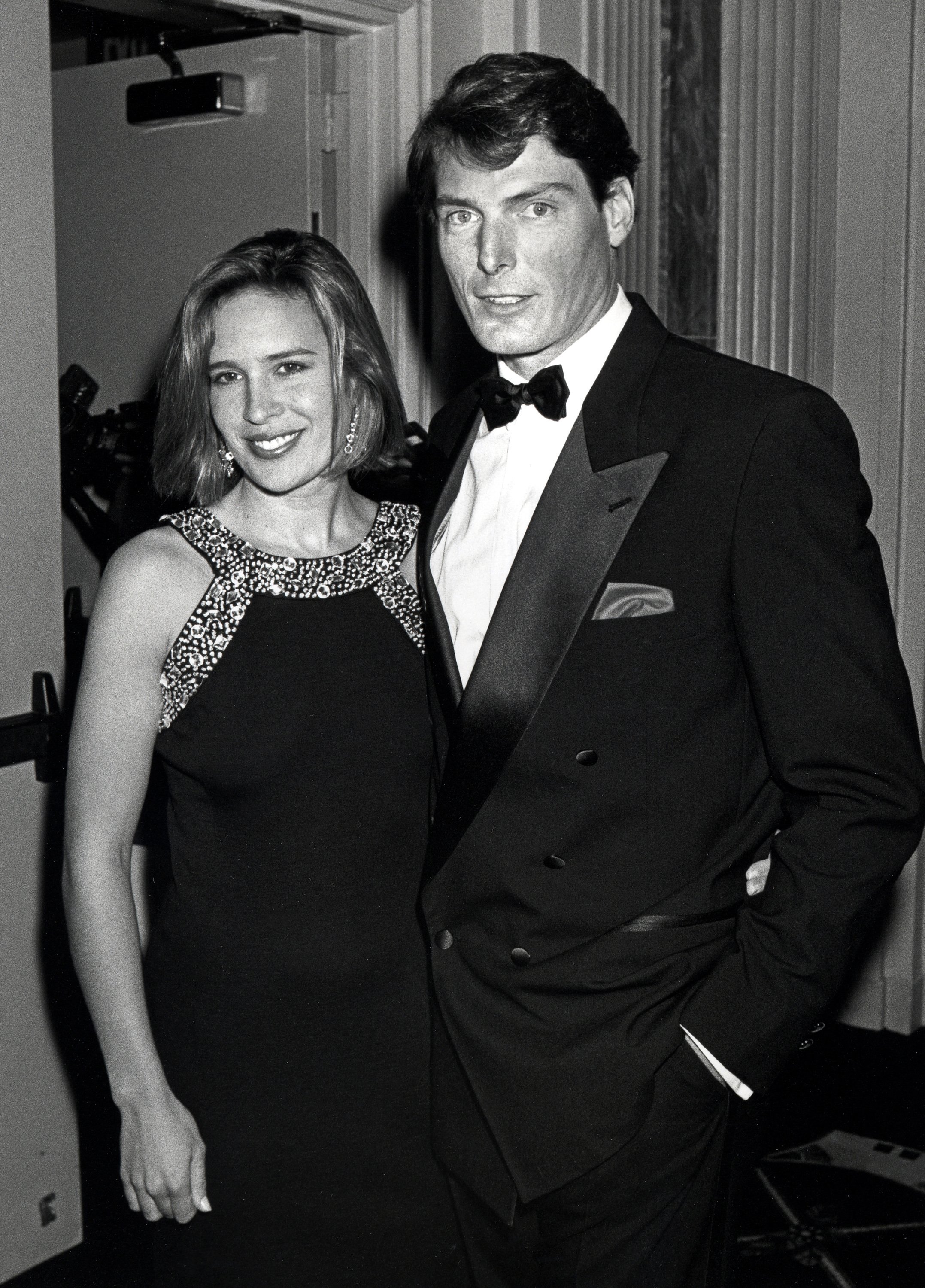 Actress Dana Reeve and her husband Christopher Reeve during "The Spirit of Liberty" Awards Dinner & the 10th Anniversary Celebration of People for the American Way at Waldorf Hotel in New York City, New York. / Source: Getty Images
