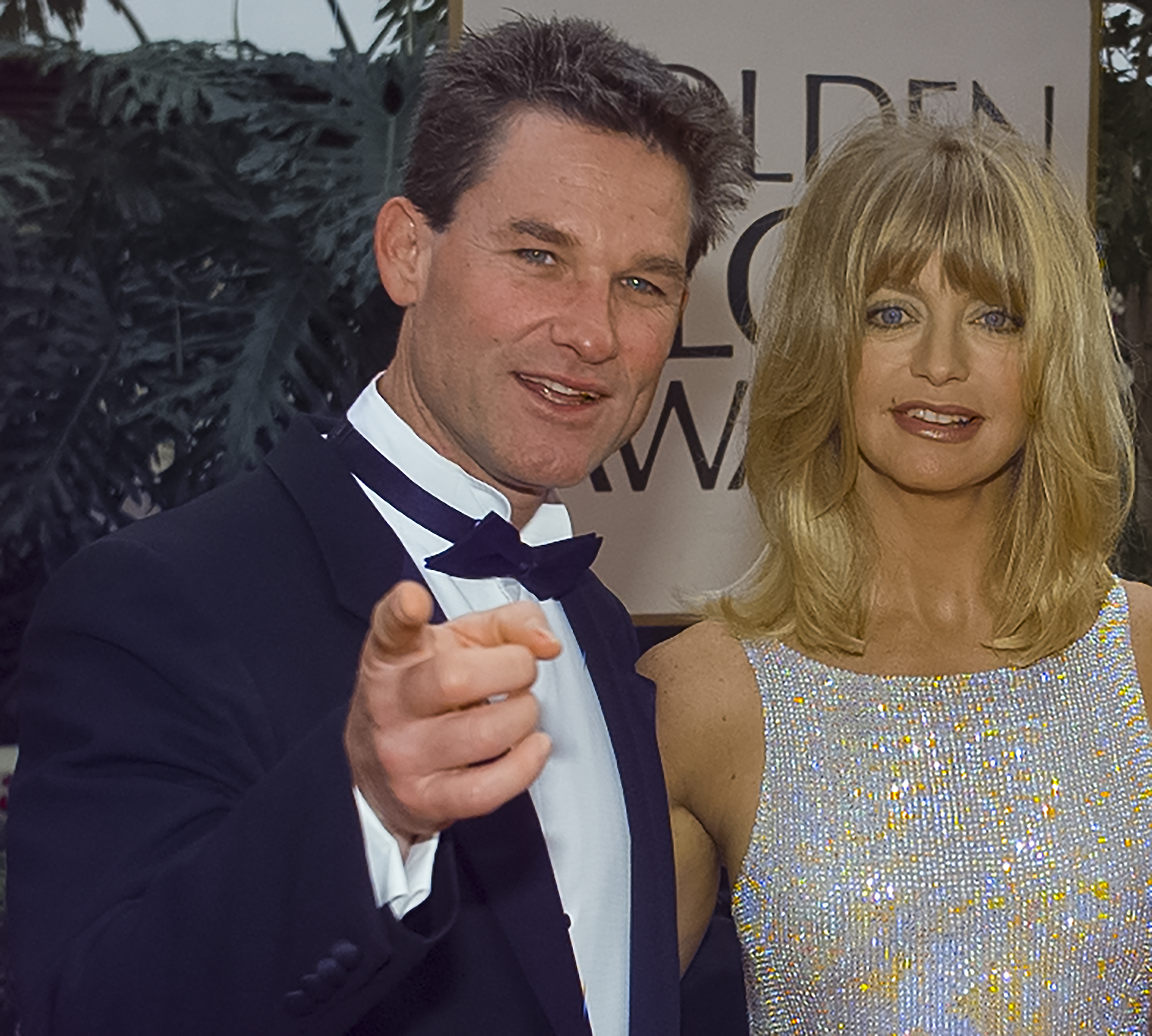 Goldie Hawn and Kurt Russell at the 55th Annual Golden Globes Awards Show on January 18, 1998 in Beverly Hills, California. l Source: Getty Images