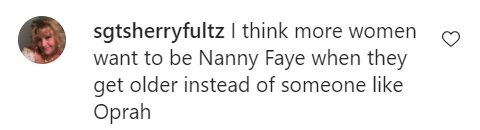 A fan's comment on Todd  and Nanny Faye's clip on Instagram | Photo: Instagram/toddchrisley